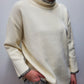 WHIPSTITCH MOCK SWEATER - WINTER WHITE