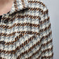 TRIPLE FRINGE HOUNDSTOOTH JACKET - IVORY/GOLD