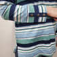 VIEWFINDER STRIPED TOP - NAVY/GREEN/LIGHT BLUE