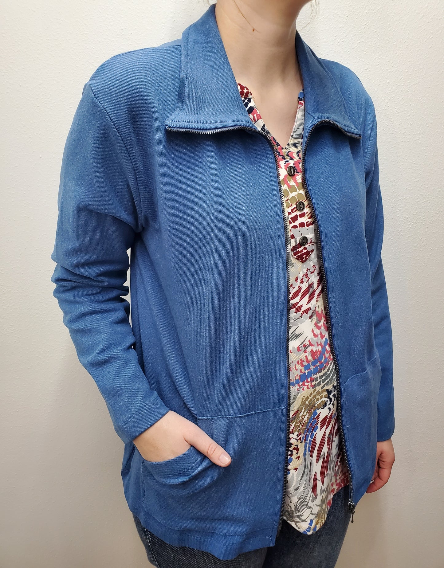 COMFY COZY JACKET - BLUE SEA