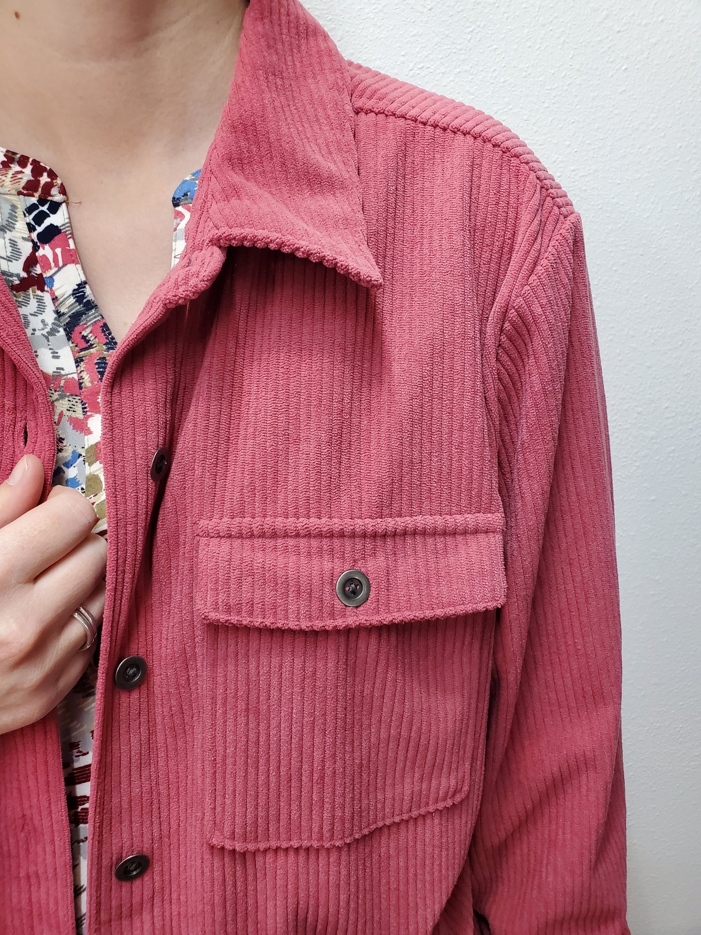 CHARMED CORDUROY JACKET - ROSESTONE