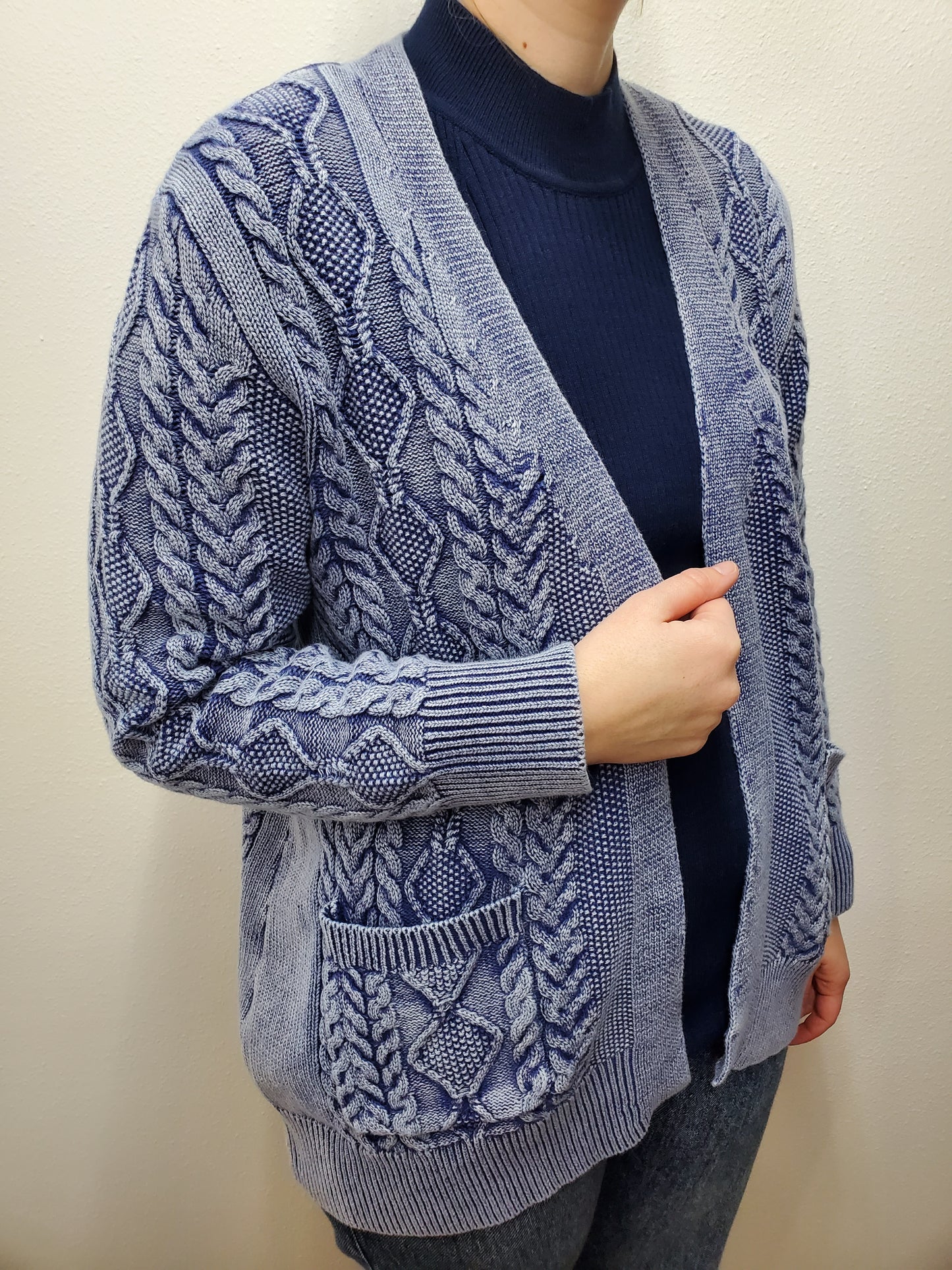 VIRGINIA CARDIGAN SWEATER - WASHED BLUE