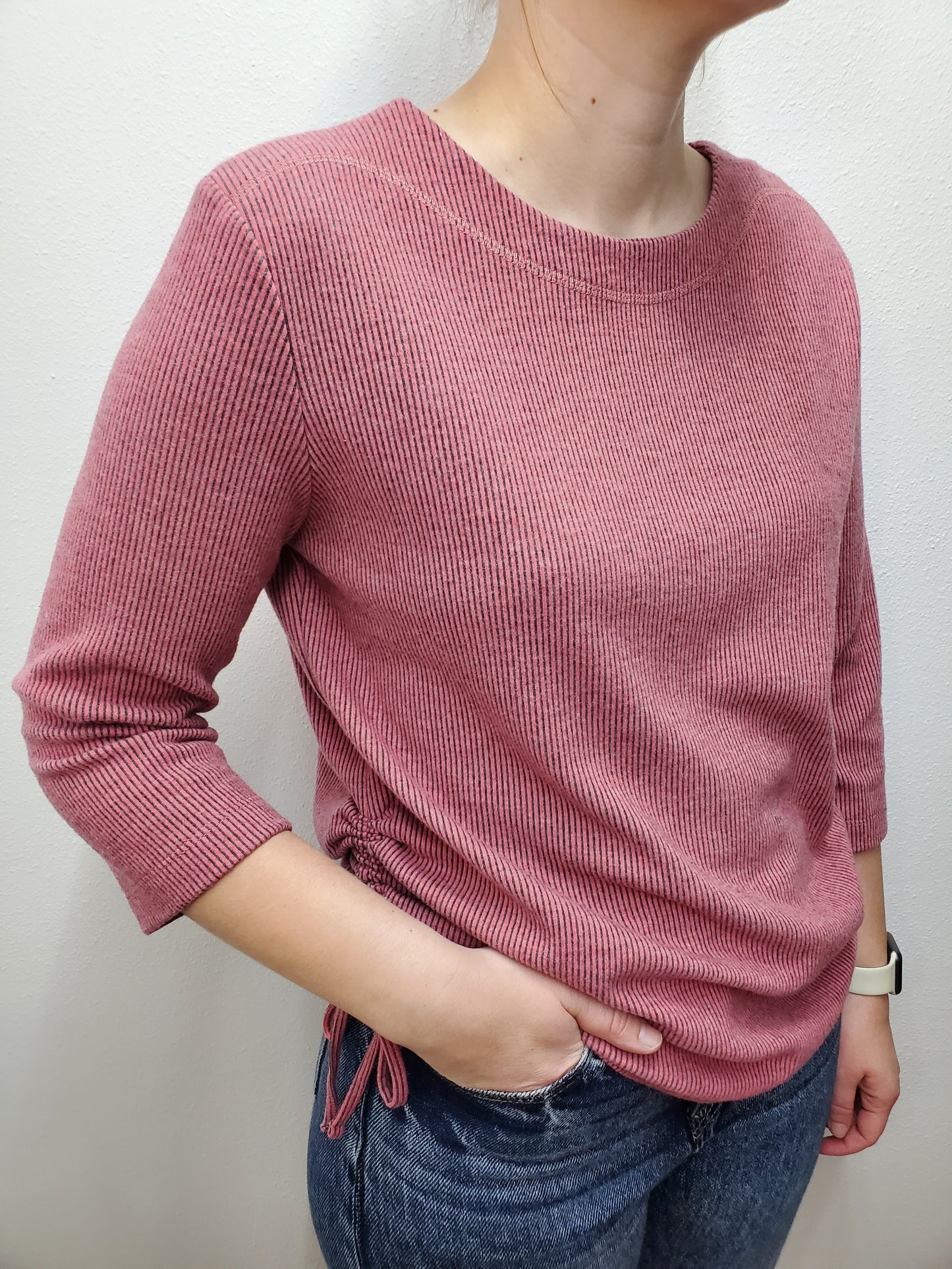 BROOKLYN STRIPED TOP - ROSE