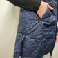 LONG PUFFER VEST - NAVY