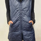 LONG PUFFER VEST - NAVY