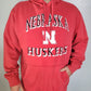 NEBRASKA CAP-E-TAN PULLOVER HOODIE - RED