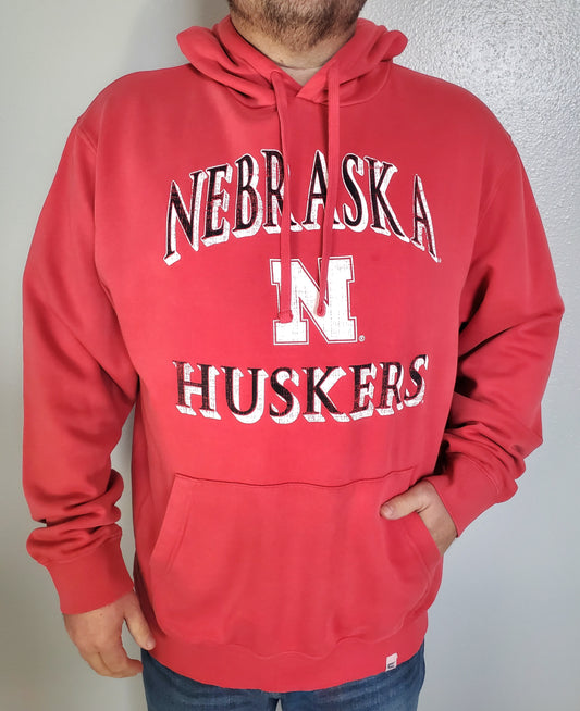 NEBRASKA CAP-E-TAN PULLOVER HOODIE - RED