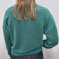 RIBBED MOCK NECK TOP - HUNTER GREEN