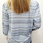 STRIPED MULTI-PANEL TOP - BLUE/GREY MULTI