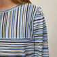 STRIPED MULTI-PANEL TOP - BLUE/GREY MULTI