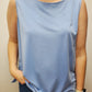 SCOOP NECK SOLID TANK - CORNFLOWER