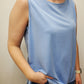 SCOOP NECK SOLID TANK - CORNFLOWER