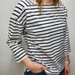 ELIZABETH STRIPED TOP - BLACK/WHITE