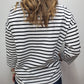 ELIZABETH STRIPED TOP - BLACK/WHITE