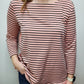 AMELIA STRIPED TOP - BLUSH