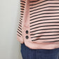 AMELIA STRIPED TOP - BLUSH
