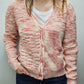 SYDNEY SPACE DYE CARDIGAN - PINK MULTI