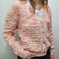 SYDNEY SPACE DYE CARDIGAN - PINK MULTI