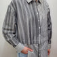 MADISON 2 IN 1 BLOUSE - GREY/WHITE