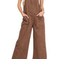 ALL TIED UP JUMPSUIT - MAHOGANY