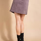 CORDUROY MINI SKIRT - DUSTY PURPLE