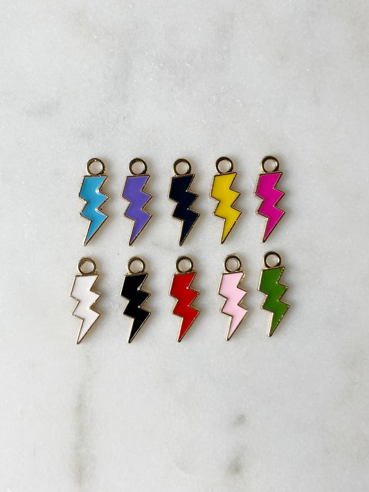 LIGHTENING BOLT COLORED CHARM