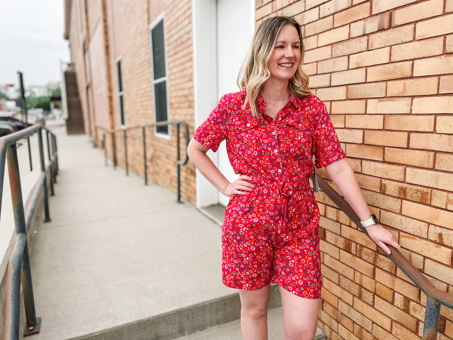 VINTAGE FLORAL JUMPER - RED MULTI