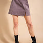 CORDUROY MINI SKIRT - DUSTY PURPLE