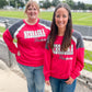 NEBRASKA LONDON CREW NECK SWEATSHIRT - RED/GREY