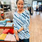 DENIM & MORE STRIPED TOP - BLUE/NAVY MULTI