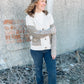 TRIBAL COLORBLOCK CARDIGAN - OATMEAL