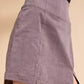 CORDUROY MINI SKIRT - DUSTY PURPLE