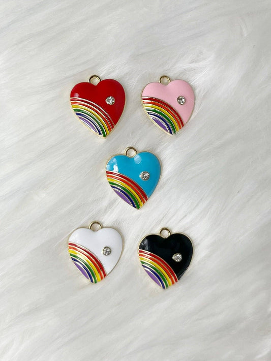 HEART RAINBOW GOLD CHARM