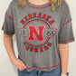 NEBRASKA DANBURY CROPPED TEE - SMOKED PEARL