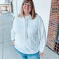 SUPER SOFT COWL NECK TOP - HEATHER ECRU