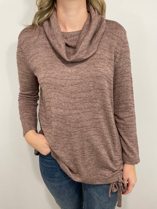 CHAI TIME COWL NECK TOP