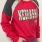 NEBRASKA LONDON CREW NECK SWEATSHIRT - RED/GREY