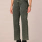 "AB"SOLUTION SKYRISE FRAYED HEM BARELY BOOT JEANS - WASHED EVERGREEN
