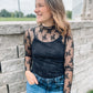 SEE-THROUGH LAYERING TOP - BLACK