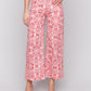 ELLA PRINTED PATCH POCKET CROPPED FLARE PANTS - FIESTA