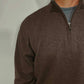 F/X FUSION SAMUEL 1/4 ZIP PULLOVER - HEATHERED BROWN