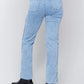 CHARLIE B BRAIDED SIDE STRAIGHT LEG JEAN - LIGHT BLUE