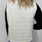 QUILTED RUFFLE TRIM VEST