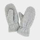 TEDDY BEAR MITTEN GLOVES - GREY