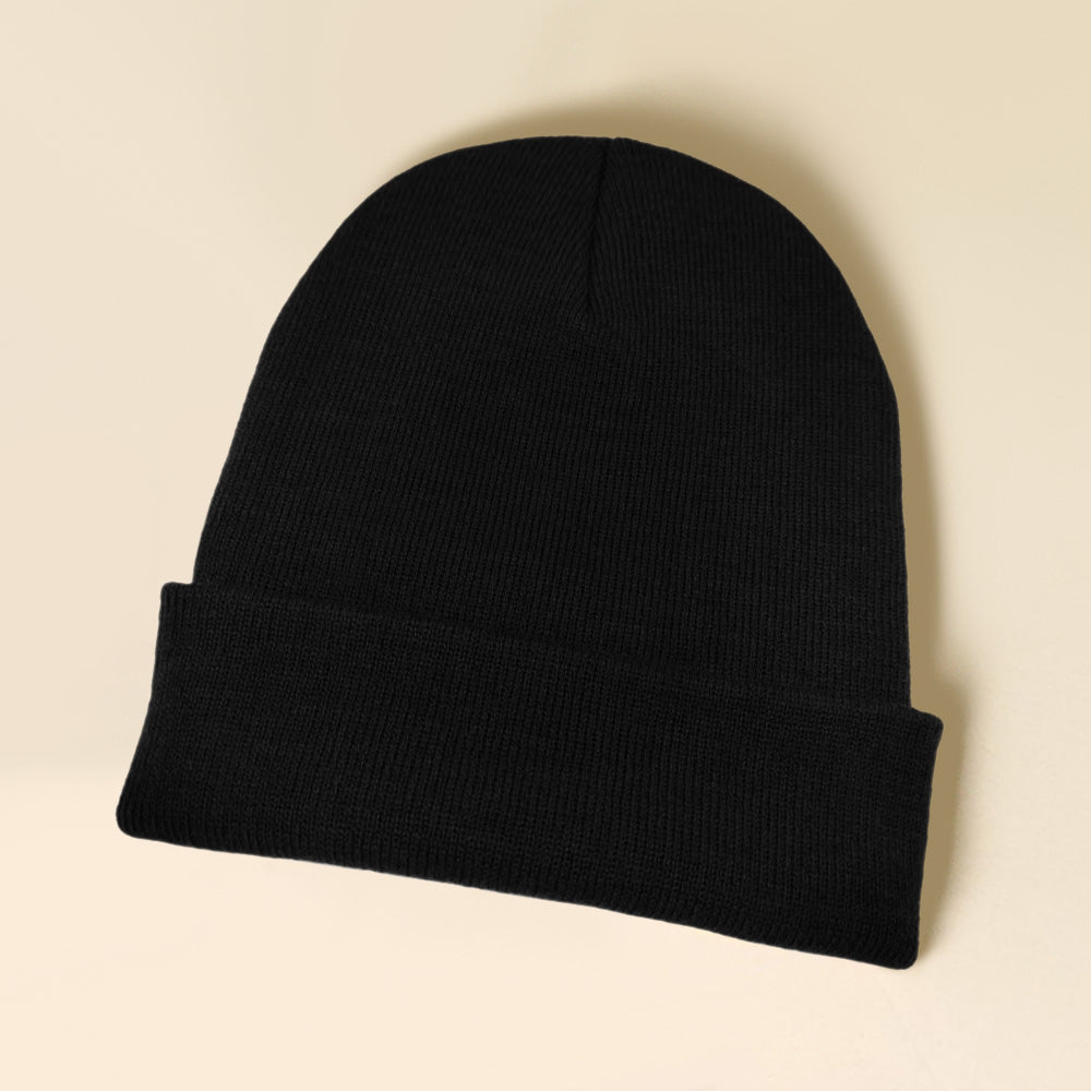 SOLID KNIT BEANIE HAT