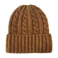 SOLID CABLE KNIT BEANIE HAT