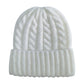 SOLID CABLE KNIT BEANIE HAT