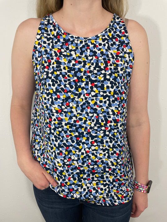 CONFETTI POP TANK - BLUE MULTI