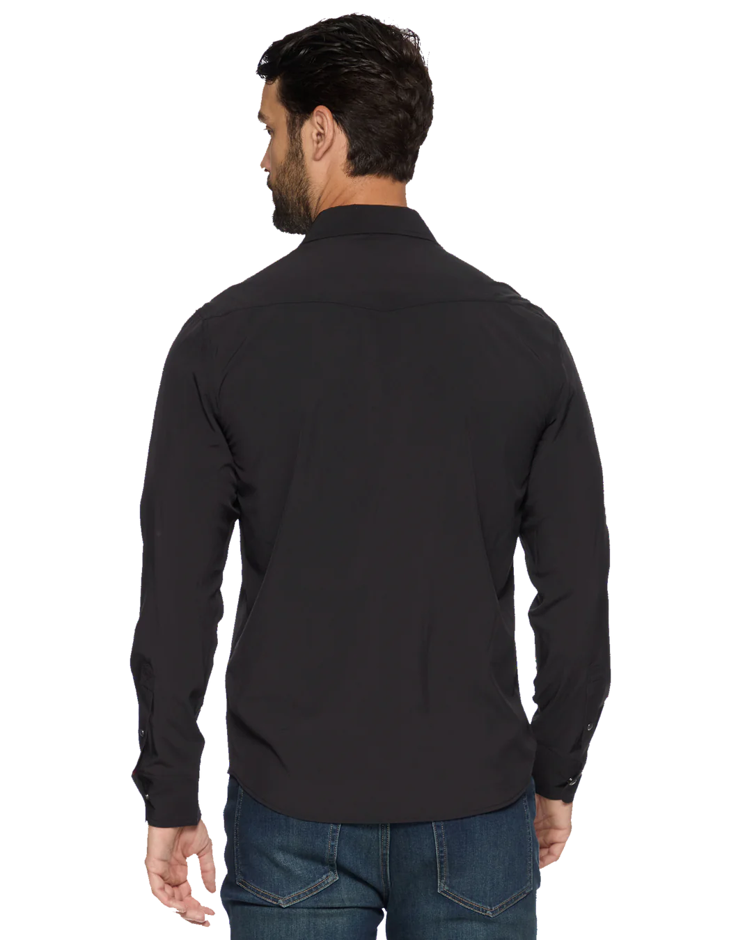 LONGMONT PERFORMANCE WESTERN SHIRT - BLACK