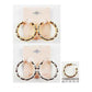 METAL BAMBOO HOOP EARRING